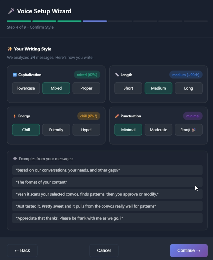 Voice style analysis